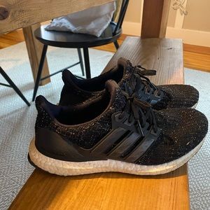 Black adidas ultra boost tennis shoes size 8.5